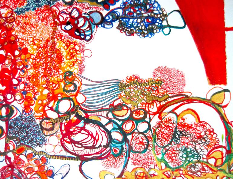 Original Abstract Expressionism Abstract Drawing by Rebecca Jacoby