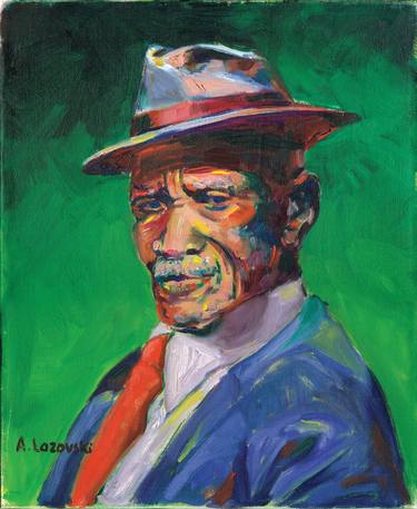 Original Figurative Portrait Painting by Alexandra Lazovski