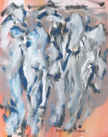 Print of Expressionism Cows Paintings by Martin de Zwaan