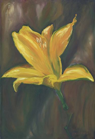 Original Fine Art Floral Painting by Martin De Zwaan
