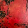 Emotions raging , bubbling under the surface , touching grief and fury all in the same moment . 
Our emotions move us to places that we aren't always comfortable in .
Raging is a bold  textured painting defining rage . An under lying emotion .