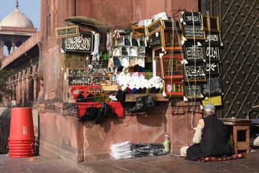 Street vendor in Jama Masjid of Delhi thumb