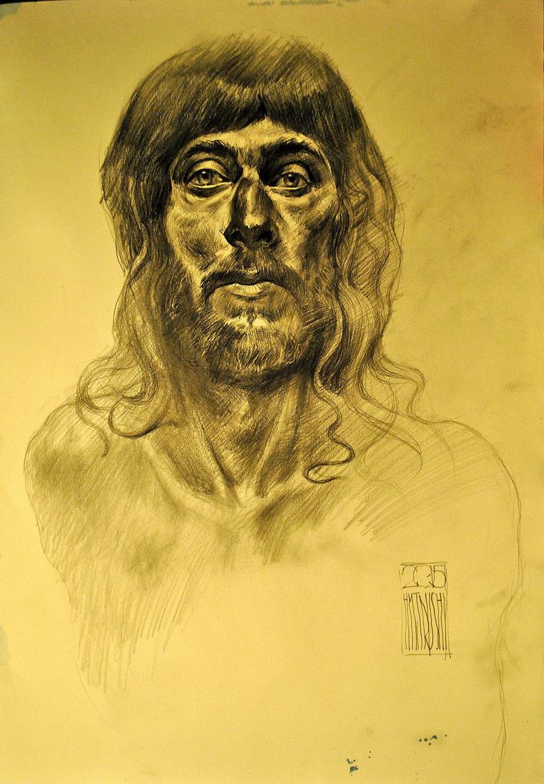 Jesus Drawing by HARI MITRUSHI | Saatchi Art