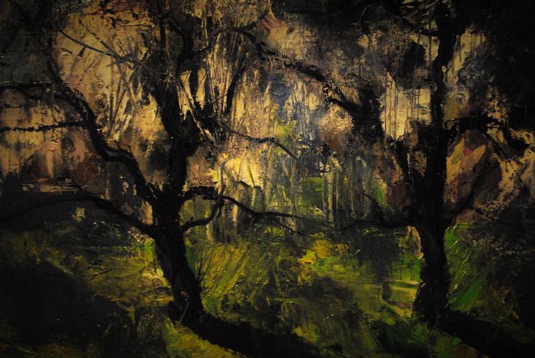 Original Expressionism Landscape Painting by HARI MITRUSHI