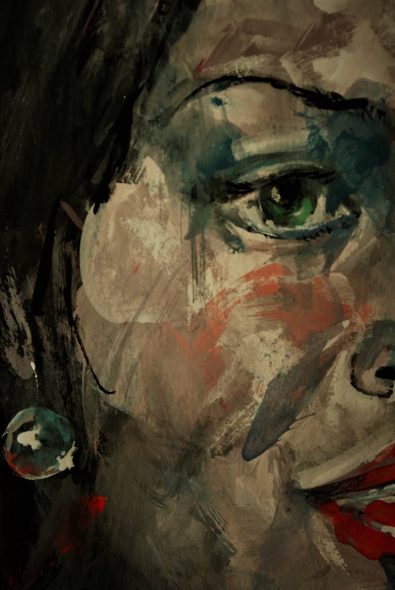 Original Expressionism Women Painting by Hari Mitrushi
