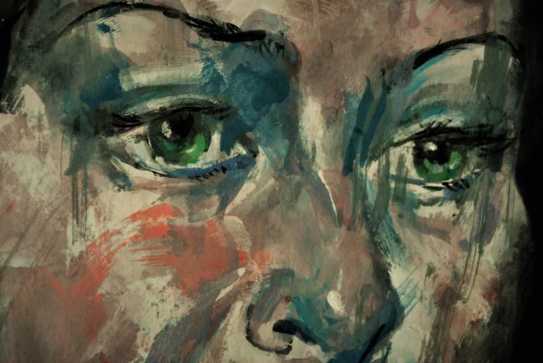 Original Expressionism Women Painting by Hari Mitrushi