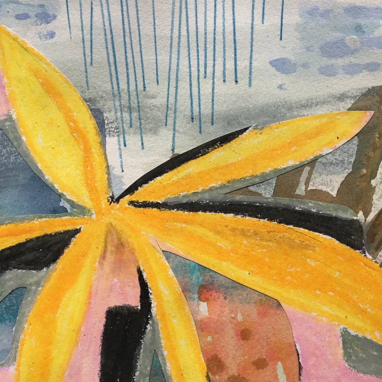 Original Abstract Landscape Collage by Charlotte Kirkholt