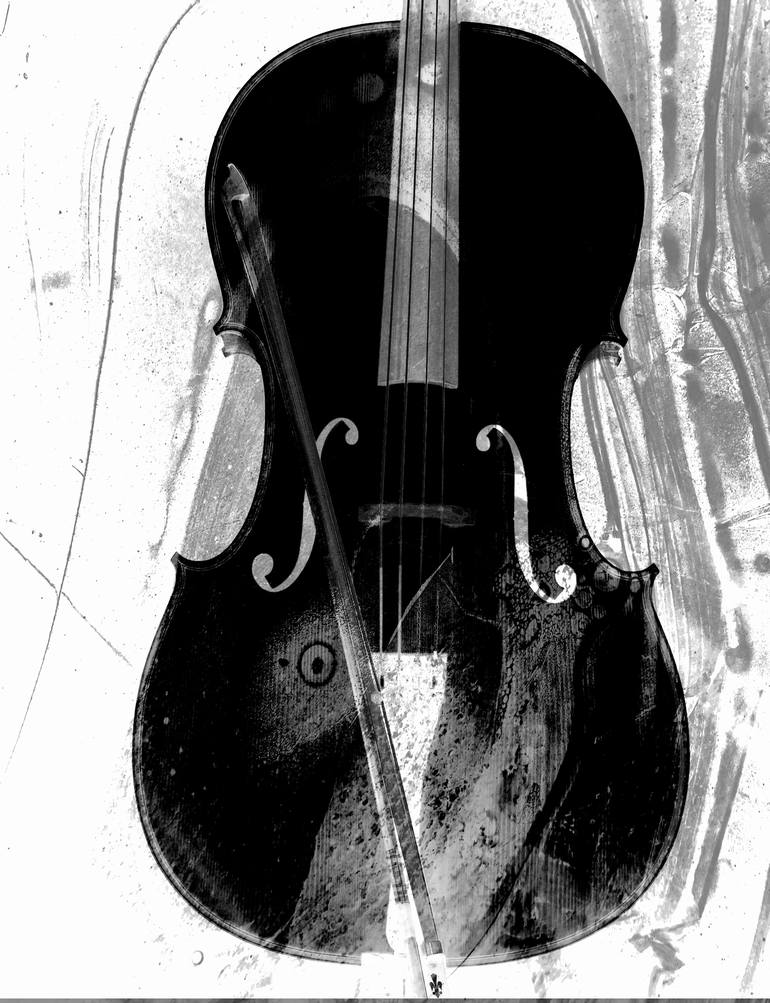 cello art black and white