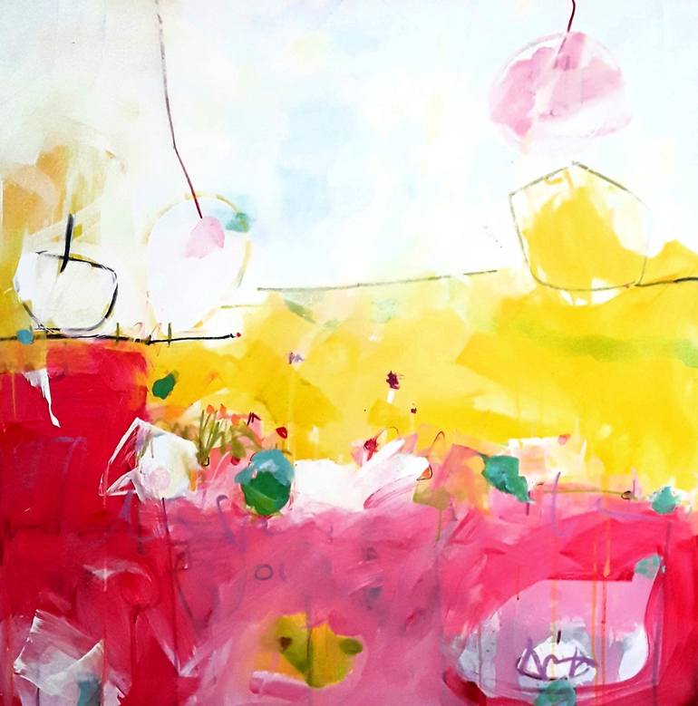 Original Abstract Painting by Nadine De Klerk Wolters | Abstract Art on Canvas | la vie est belle 1