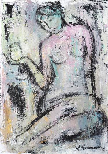 Original Nude Painting by Ashka Lowman