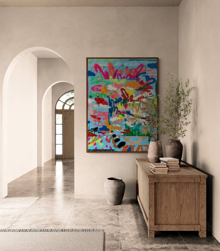 Original Street Art Abstract Painting by Eduardo Escobar