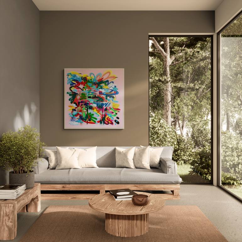 Original Abstract Expressionism Abstract Painting by Eduardo Escobar