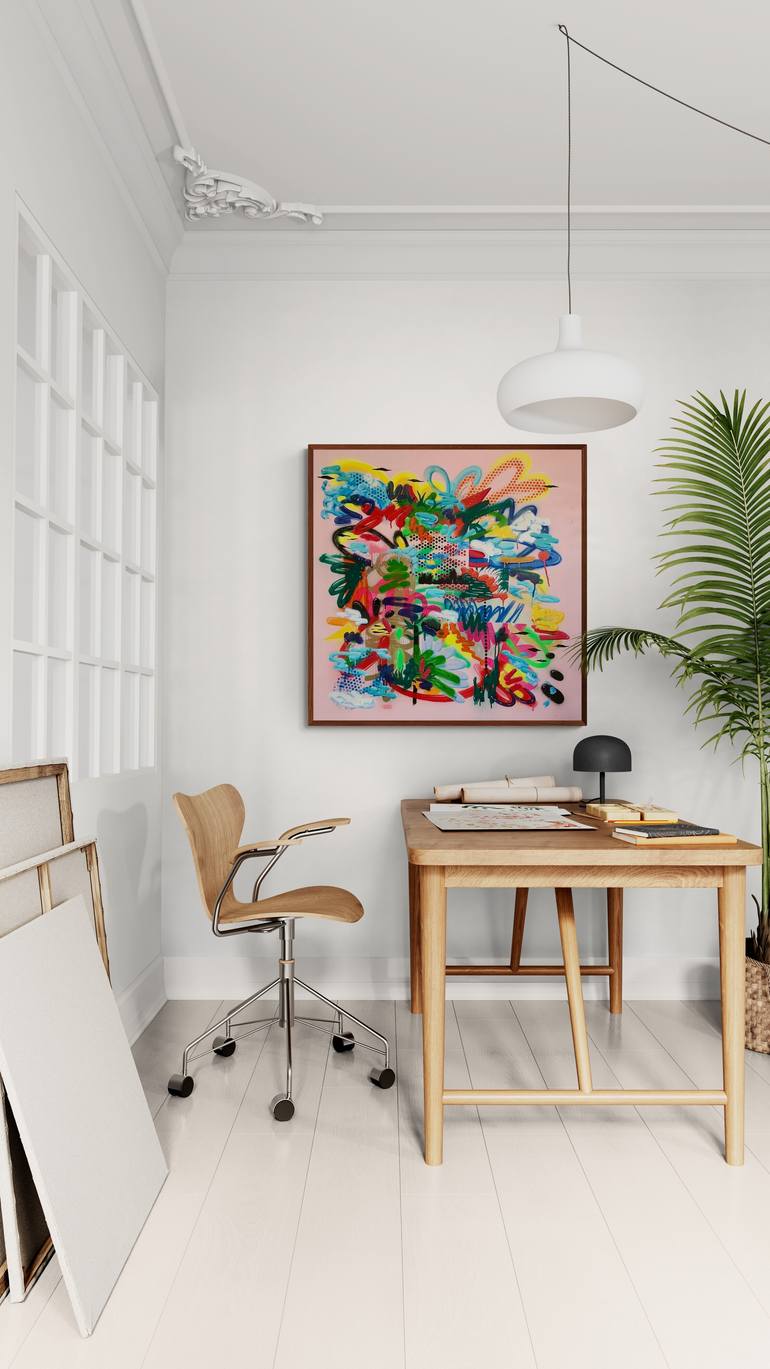 Original Abstract Expressionism Abstract Painting by Eduardo Escobar