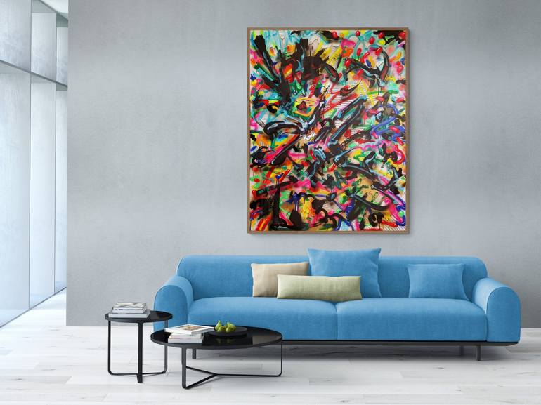 Original Abstract Expressionism Abstract Painting by Eduardo Escobar