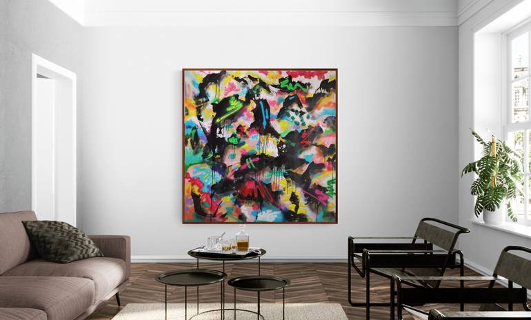 Original Abstract Expressionism Abstract Painting by Eduardo Escobar