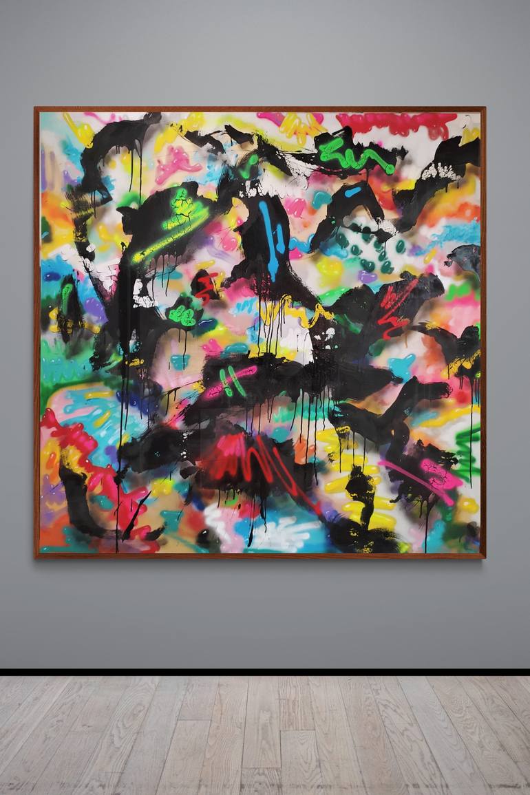 Original Abstract Expressionism Abstract Painting by Eduardo Escobar
