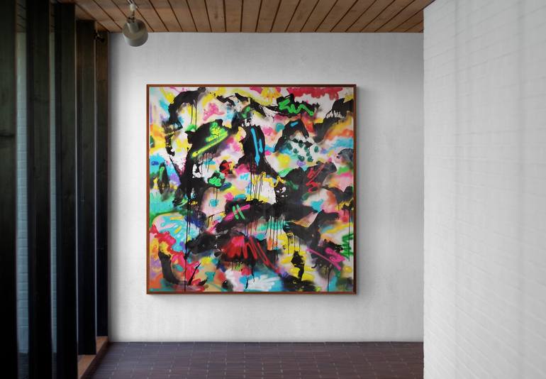 Original Abstract Expressionism Abstract Painting by Eduardo Escobar