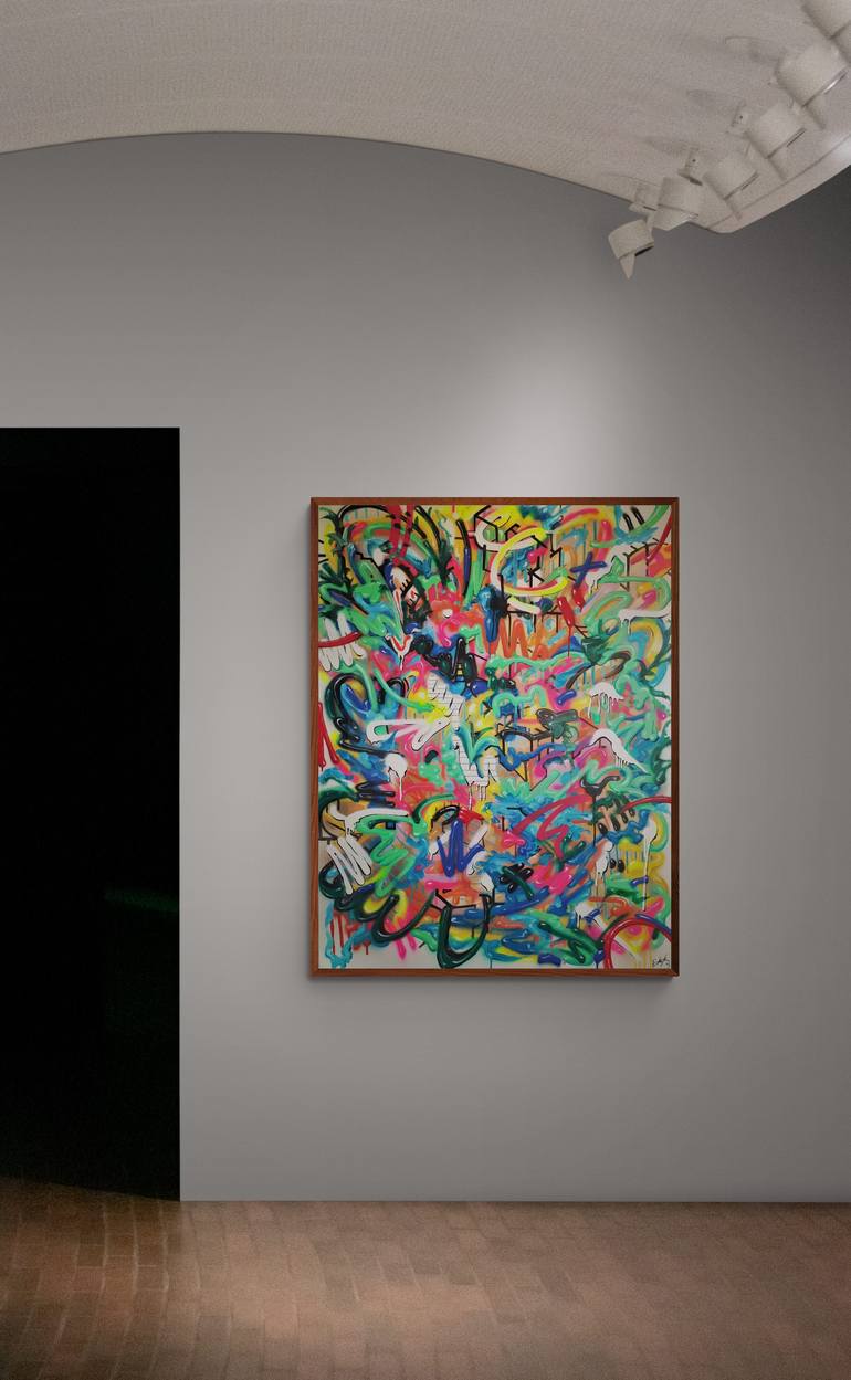 Original Pop Art Abstract Painting by Eduardo Escobar