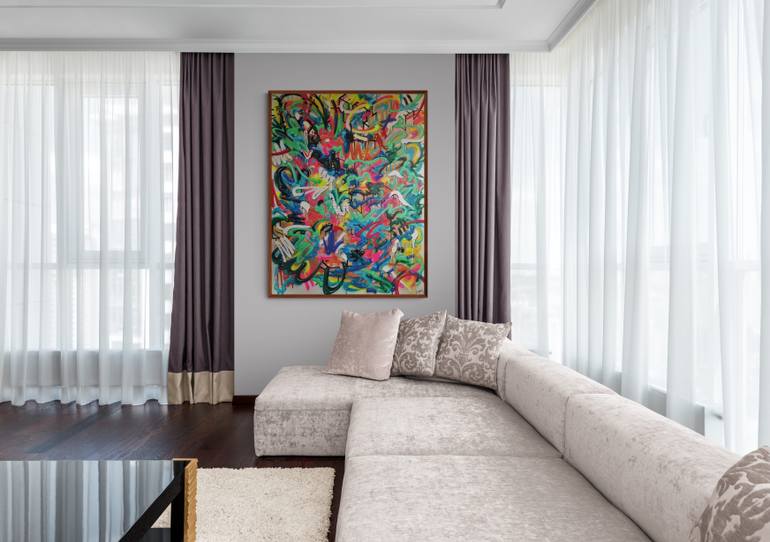 Original Pop Art Abstract Painting by Eduardo Escobar