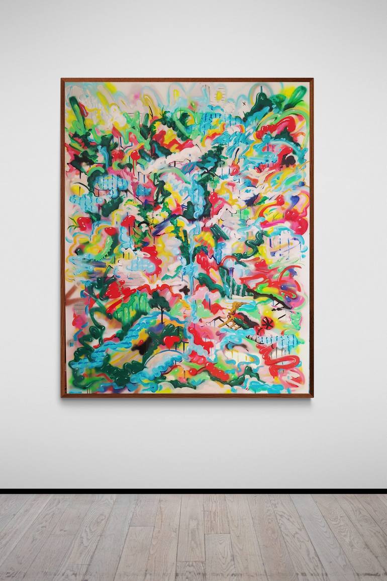 Original Abstract Expressionism Landscape Painting by Eduardo Escobar