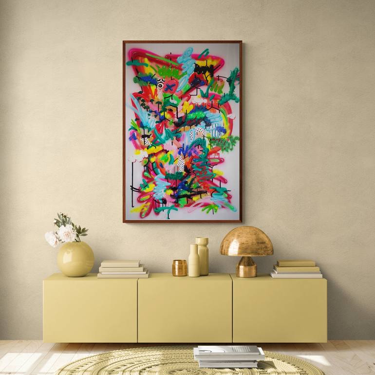 Original Pop Art Abstract Painting by Eduardo Escobar