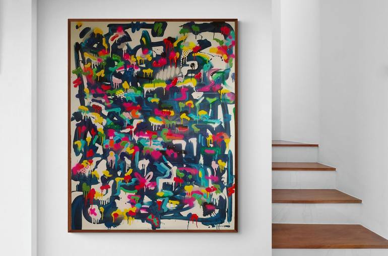 Original Abstract Expressionism Abstract Painting by Eduardo Escobar