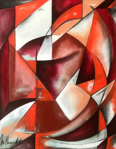 Original Cubism Abstract Paintings by Mathias Marcellin