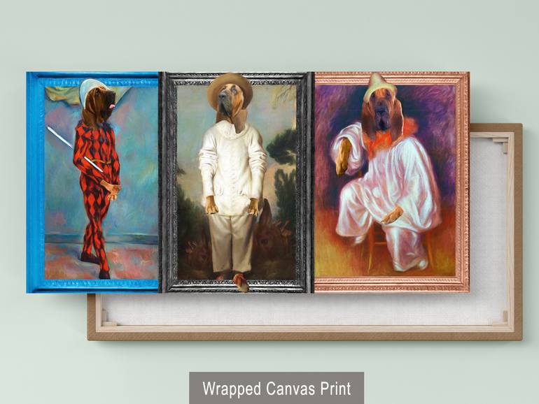 Original Impressionism Dogs Mixed Media by Nobility  Dogs