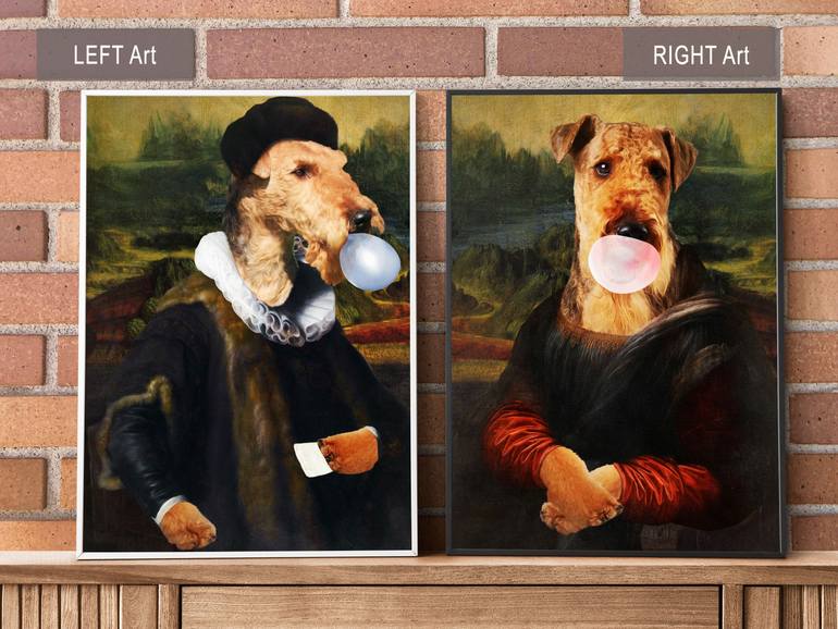 Original Other Dogs Mixed Media by Nobility  Dogs