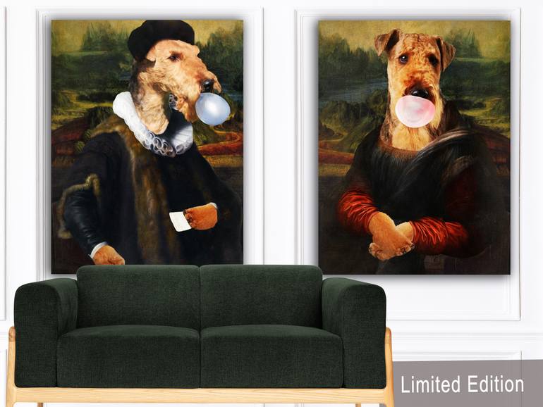 Original Other Dogs Mixed Media by Nobility  Dogs