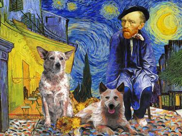 Print of Impressionism Dogs Mixed Media by Nobility Dogs