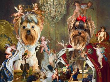 Print of Surrealism Dogs Paintings by Nobility Dogs
