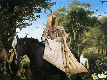 Afghan Hound Artwork The Queen at Paradise thumb