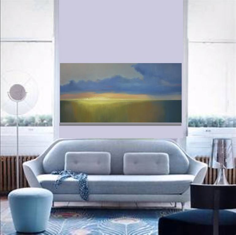 Original seascape Abstract Painting by Arturo Samaniego
