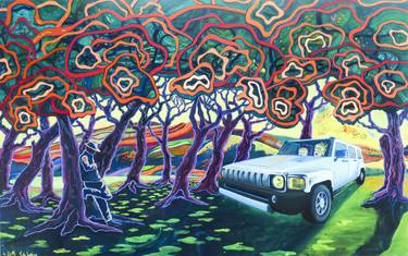 Original Street Art Automobile Paintings by Thomas de Leliwa