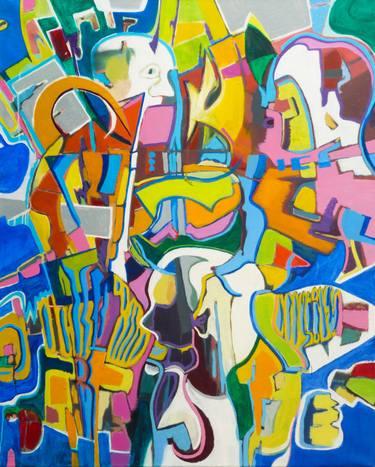 Original Figurative Abstract Paintings by Thomas de Leliwa