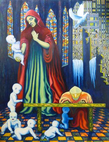 Original Religion Paintings by Thomas de Leliwa