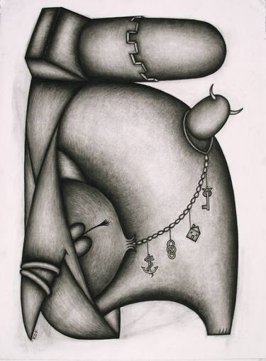 Original Abstract Women Drawings by Kerry O Furlani