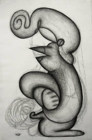 Original Abstract Drawings by Kerry O Furlani