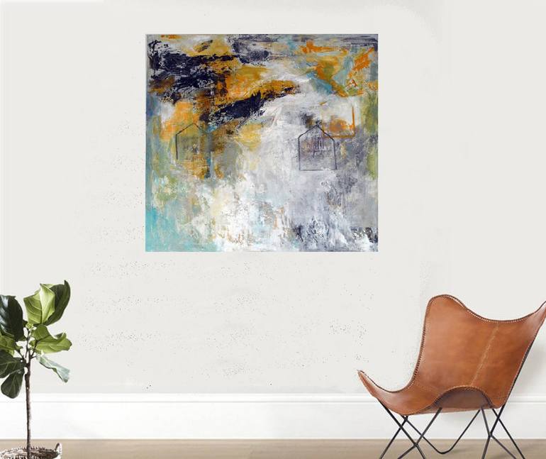 Original Conceptual Abstract Painting by Ana Castro Feijoo