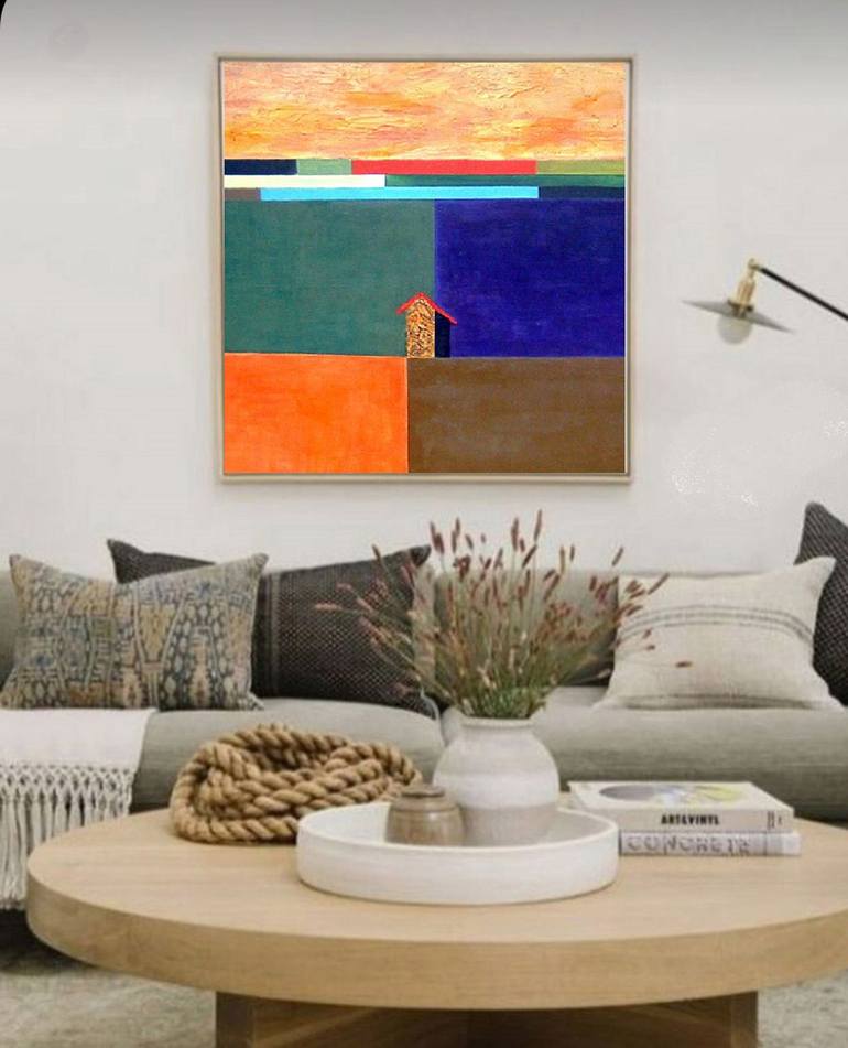 Original Abstract Geometric Painting by Ana Castro Feijoo