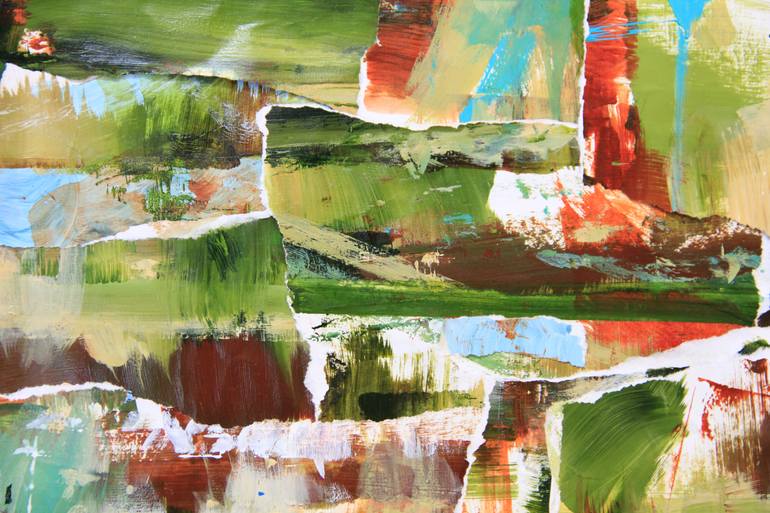 Original Abstract Cities Collage by Kimberley Bruce
