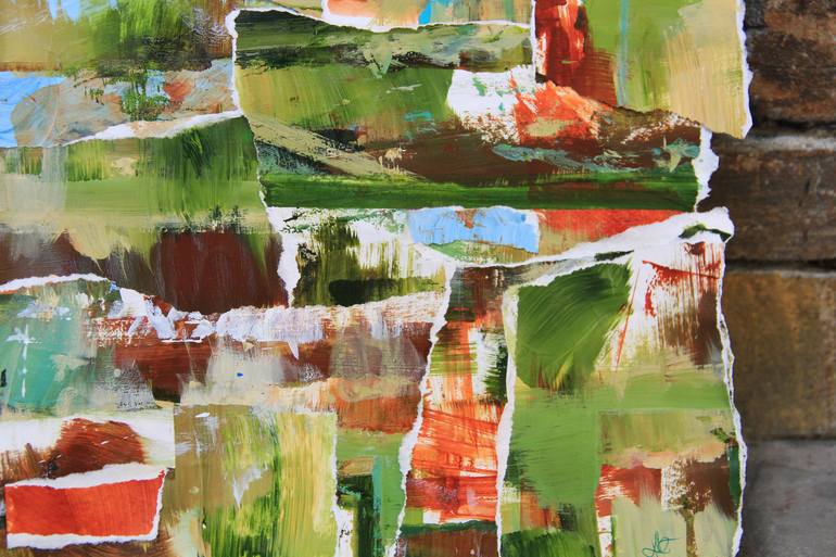 Original Abstract Cities Collage by Kimberley Bruce