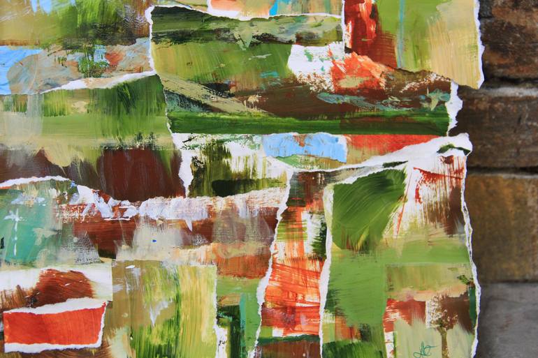 Original Abstract Cities Collage by Kimberley Bruce