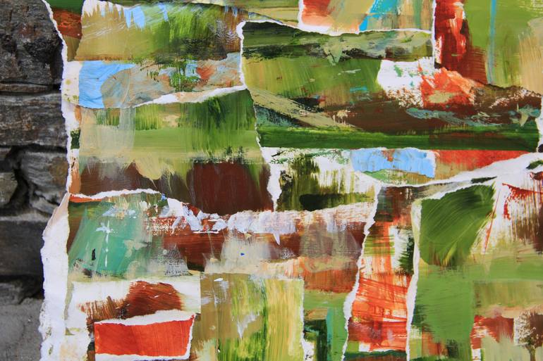 Original Abstract Cities Collage by Kimberley Bruce