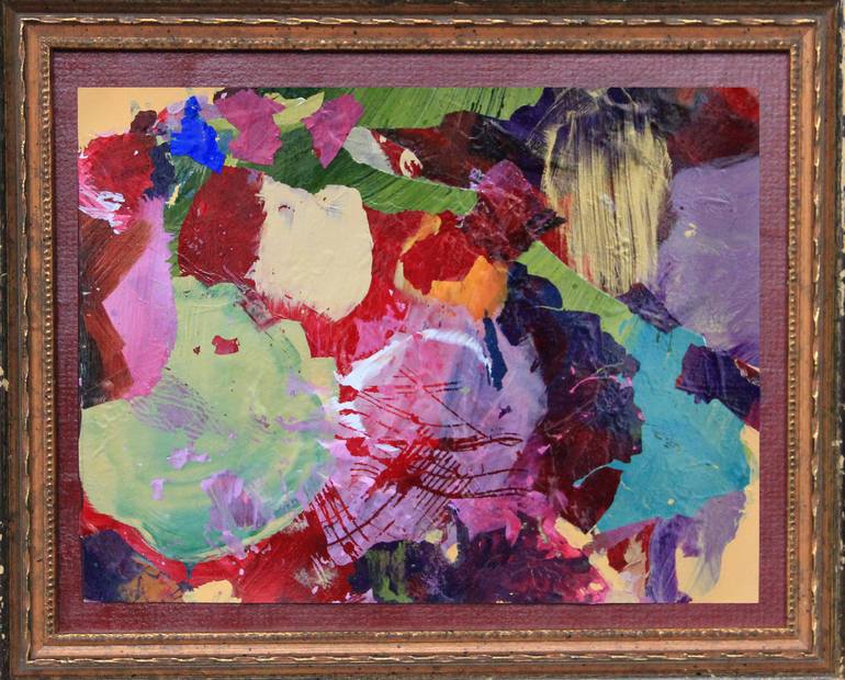 Original Abstract Floral Collage by Kimberley Bruce