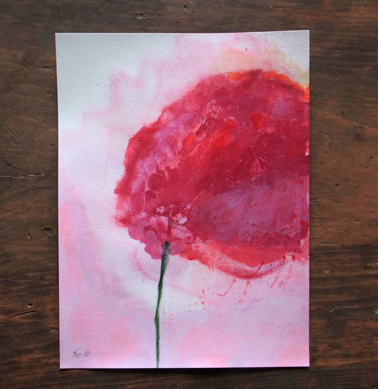 Original Abstract Floral Painting by Kimberley Bruce