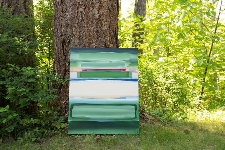 Original Abstract Beach Painting by Kimberley Bruce