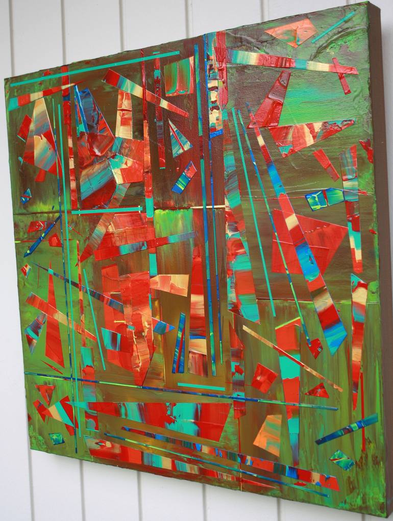 Original Abstract Geometric Painting by Robert Lynn