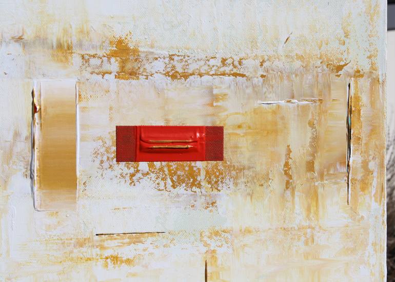 Abstract Red Ochre Patterns Painting by Robert Lynn | Saatchi Art